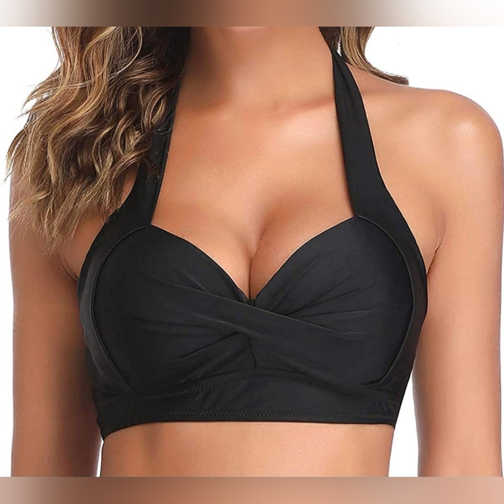 NEW Push Up Halter Swimsuit/Bikini Top Padded Size XS